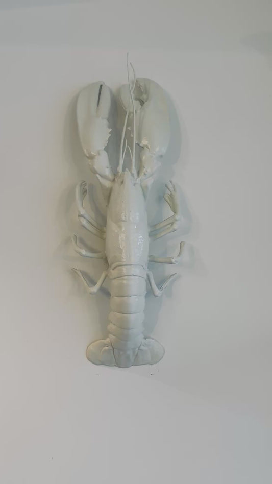 Wanddecoratie 3d kreeft - Wit - 50 cm