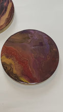 Load and play video in Gallery viewer, Epoxy schilderijen - AFRICA - Ø30 cm
