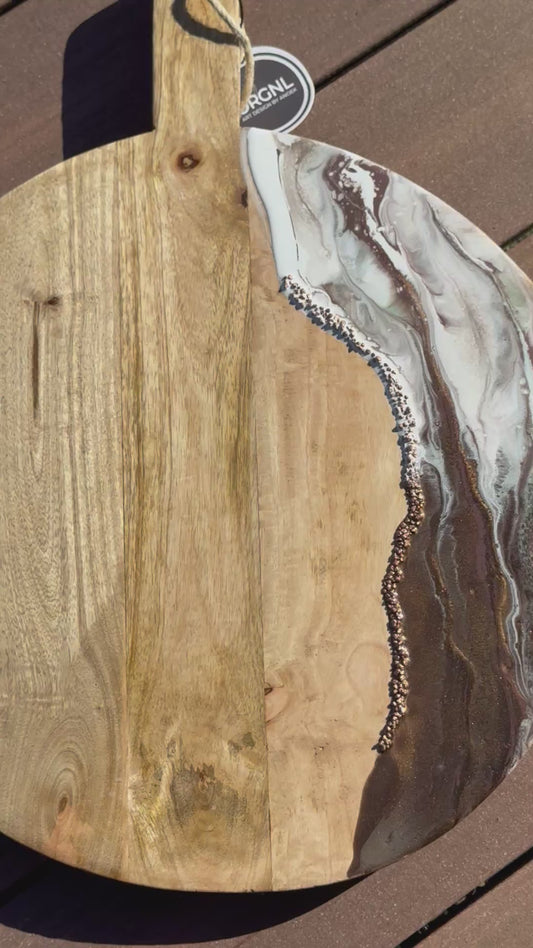 Luxe XL borrelplank epoxy Bronze Brown