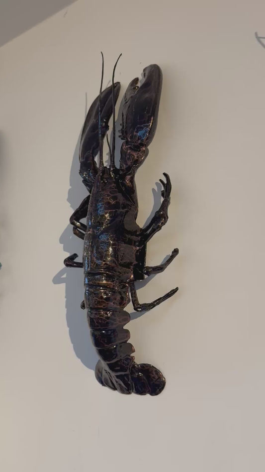 Kreeft decoratie zwart-brons