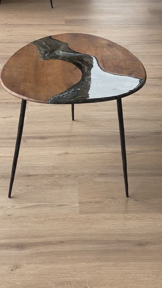 Bijzettafel epoxy Galaxy river 70x50x40