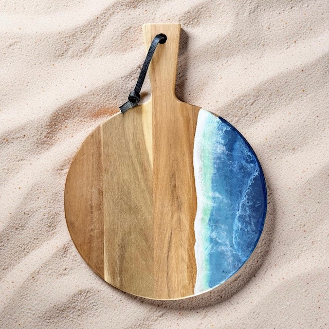 Luxe ronde borrelplank -40x30 - Ocean