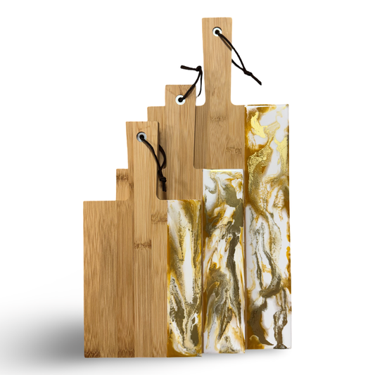 Set 3 luxe borrelplanken met epoxy 10% korting