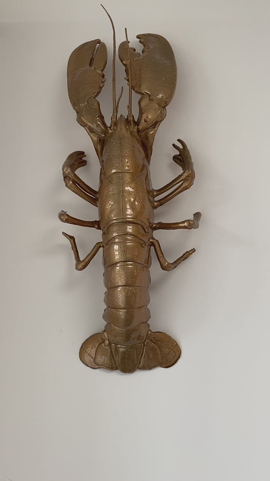 Kreeft decoratie warm goud