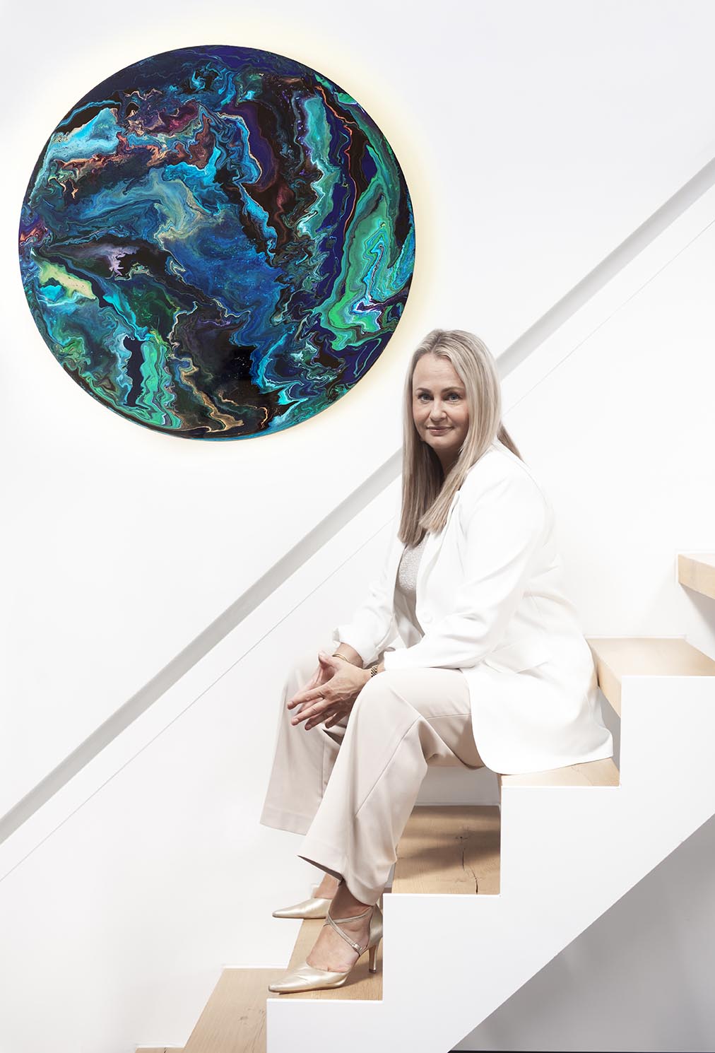 Epoxy schilderij - UNIVERSE - Ø100 cm