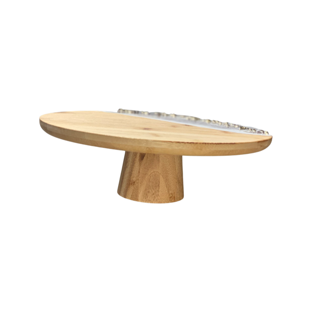 Epoxy borrelplank op voet bordeaux 1