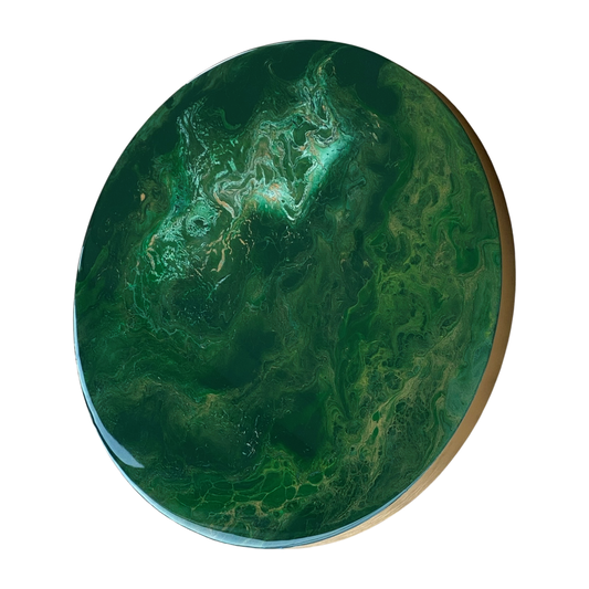 Epoxy schilderij - GREEN PLANET - 40 cm