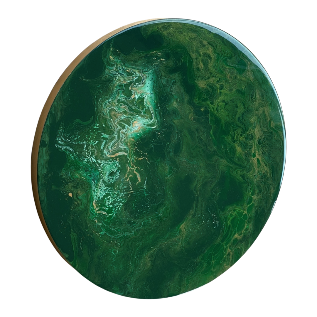 Epoxy schilderij - GREEN PLANET - 40 cm