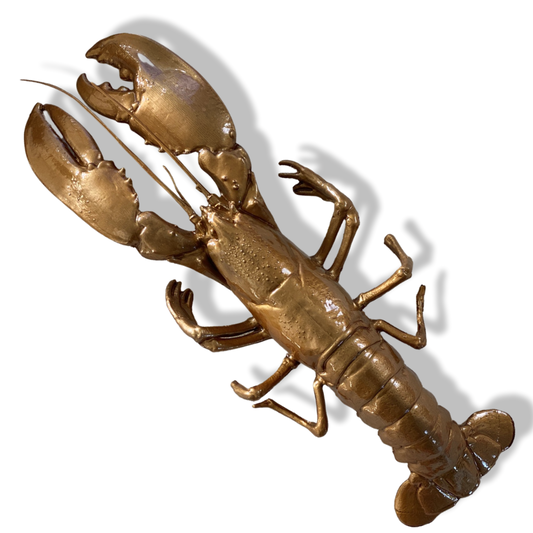Kreeft decoratie warm goud