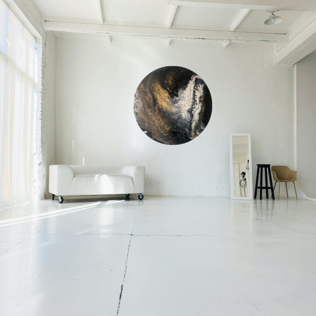 Epoxy schilderij - MILKY WAY - Ø100 cm