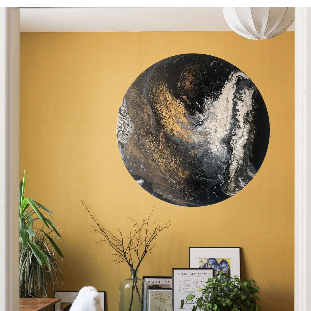 Epoxy schilderij - MILKY WAY - Ø100 cm