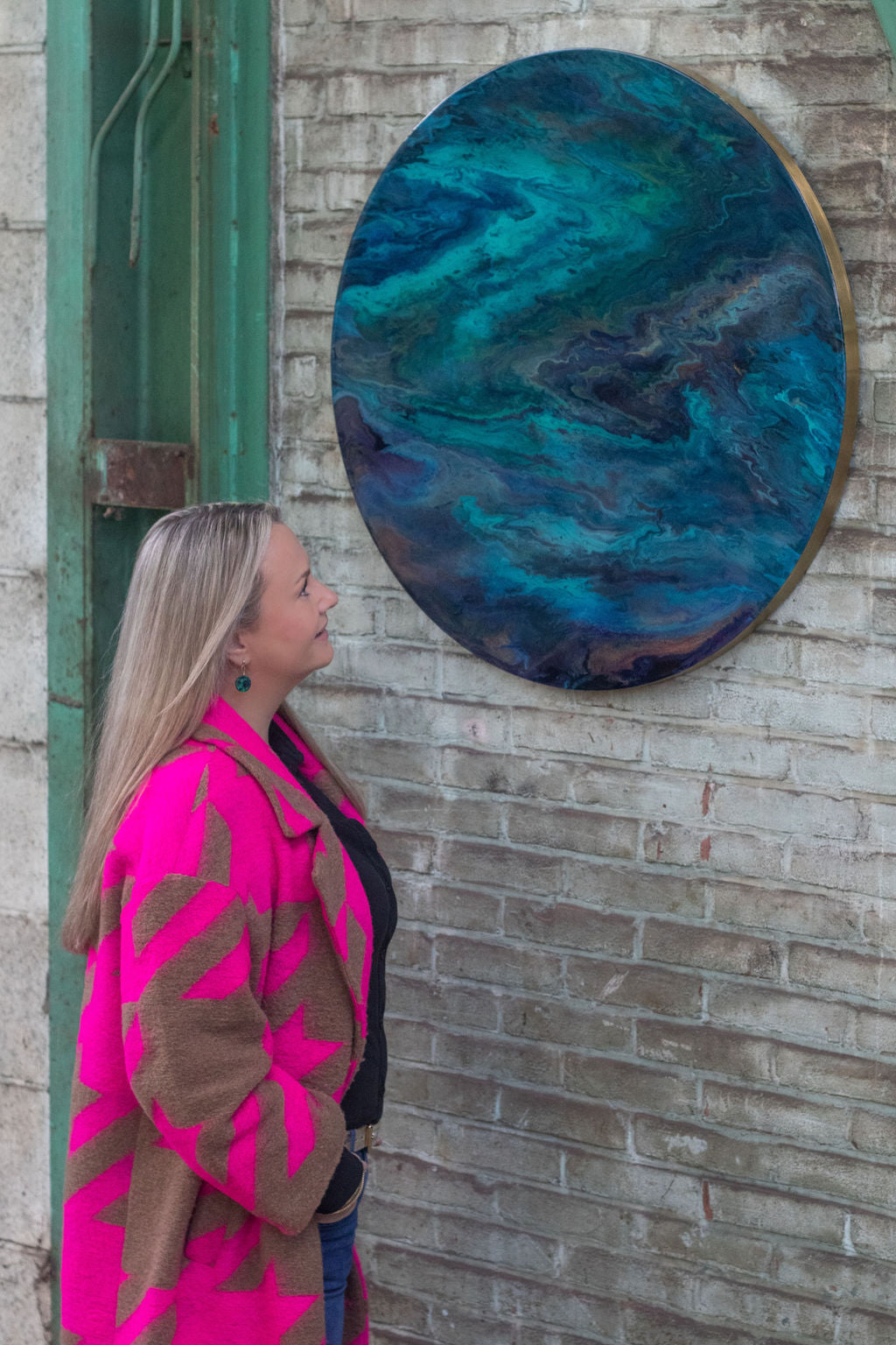 Epoxy schilderij - MYSTIC - Ø80 cm