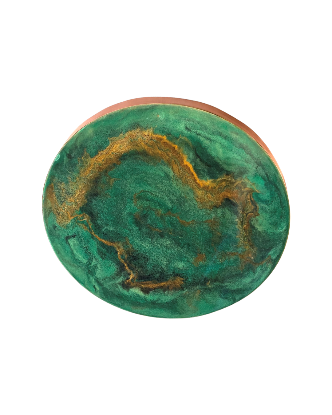 Epoxy schilderij - BRONZITE - Ø40 cm