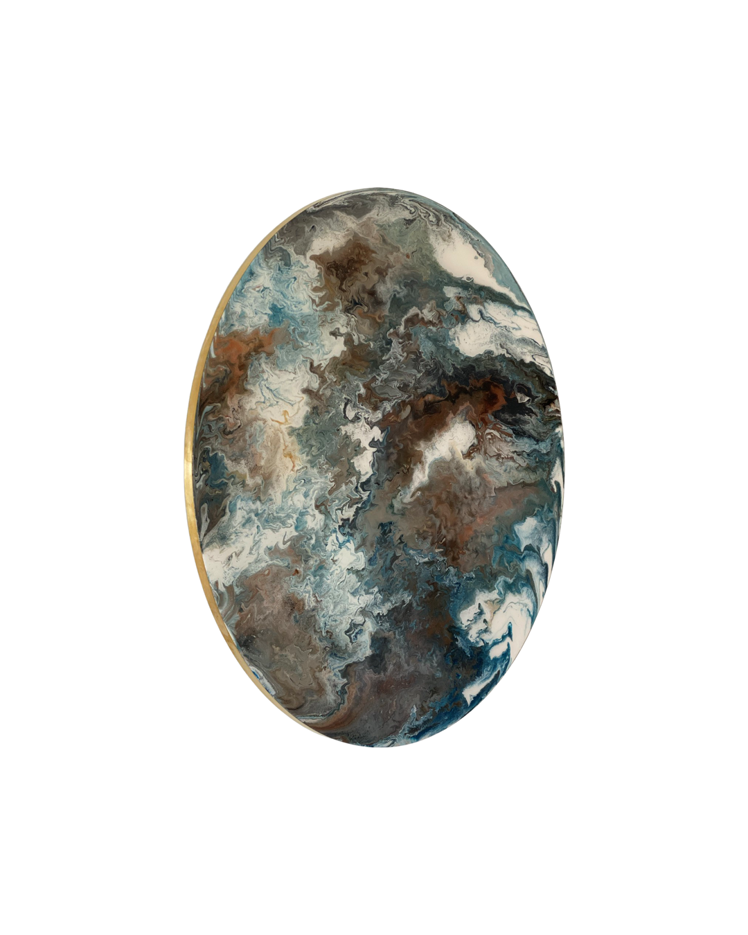 Epoxy schilderij - FROM ABOVE AND BEYOND - Ø100 cm