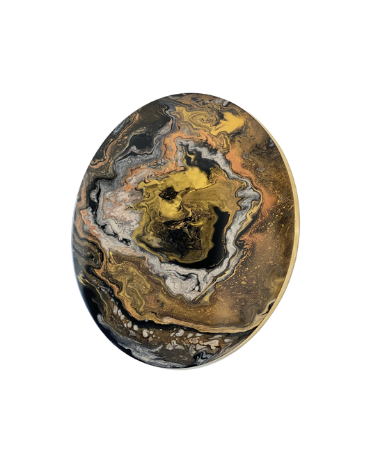 Epoxy schilderij - GOLDEN - Ø60 cm
