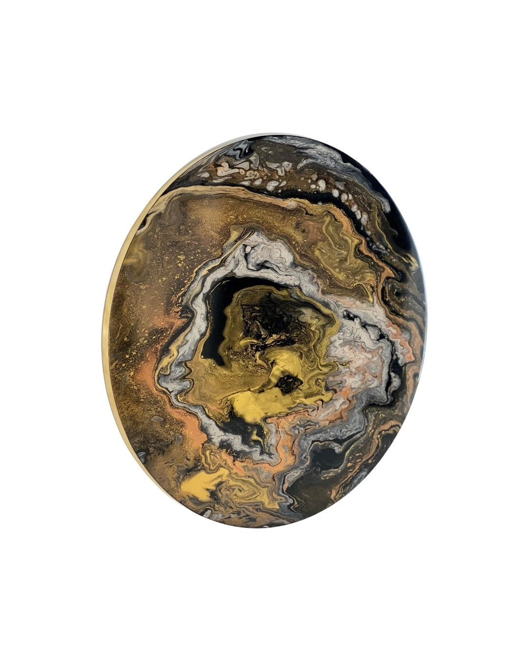 Epoxy schilderij - GOLDEN - Ø60 cm