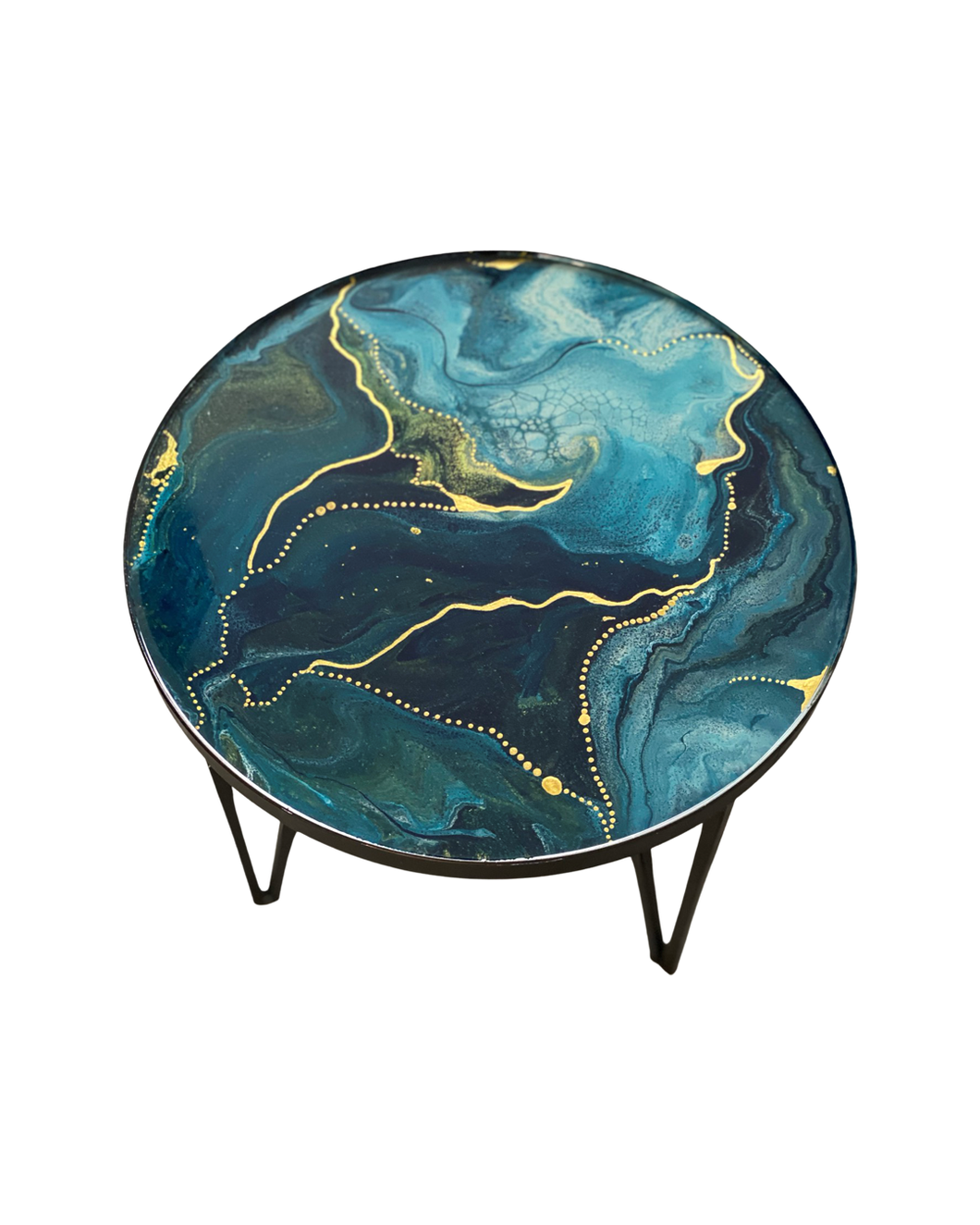 OCEAN - epoxy bijzettafel - Ø35 cm