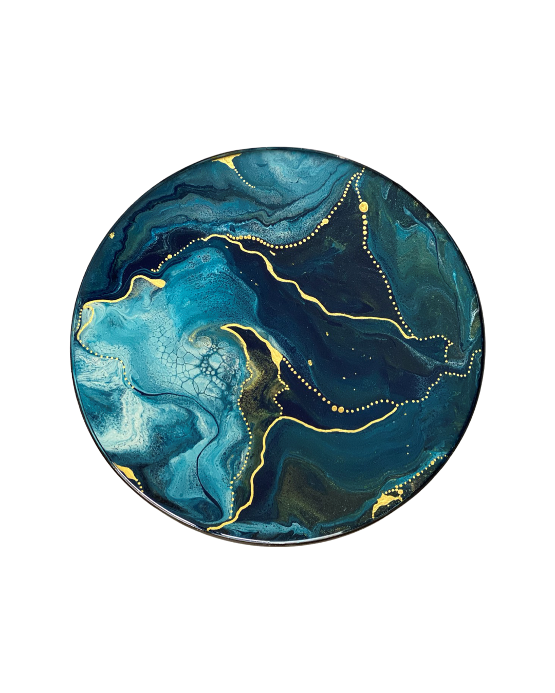 OCEAN - epoxy bijzettafel - Ø35 cm