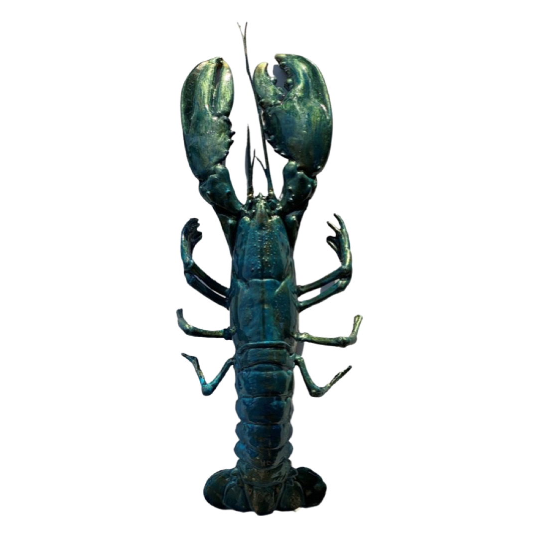 Kreeft decoratie blauw-goud