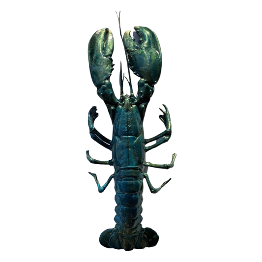 Kreeft decoratie blauw-goud