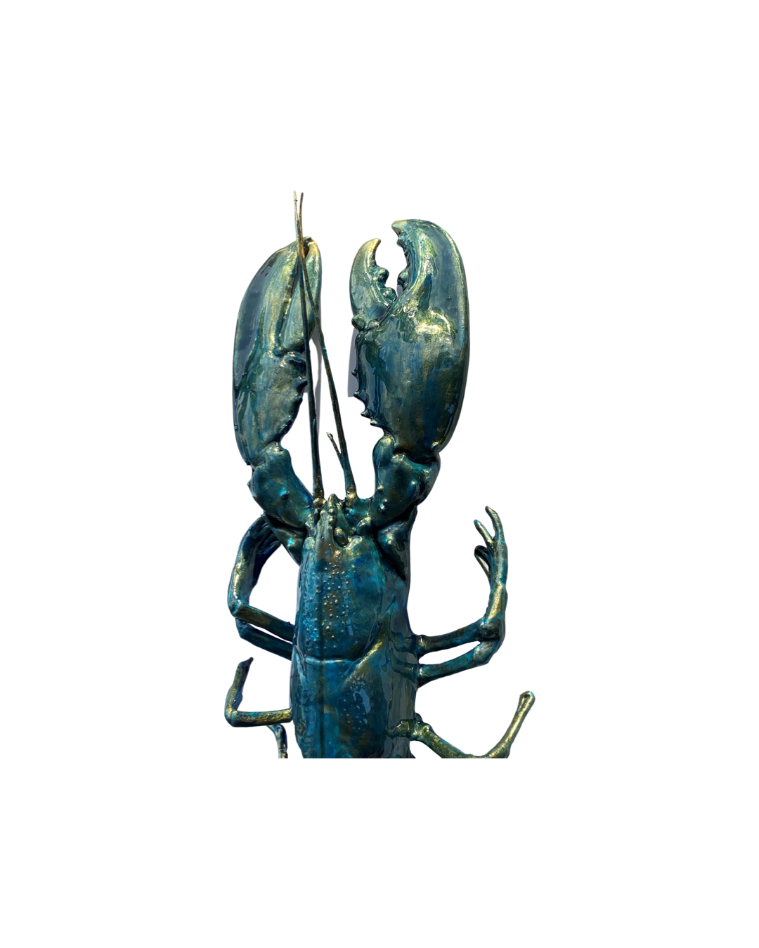 Kreeft decoratie blauw-goud