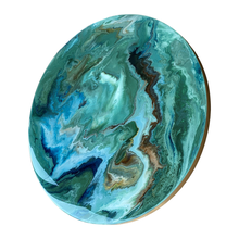 Afbeelding in Gallery-weergave laden, Epoxy schilderij - OLIVE - Ø60 cm
