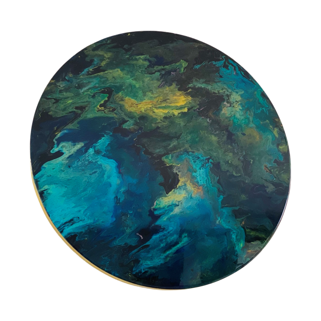 Epoxy schilderij - SATELLITE - Ø80 cm