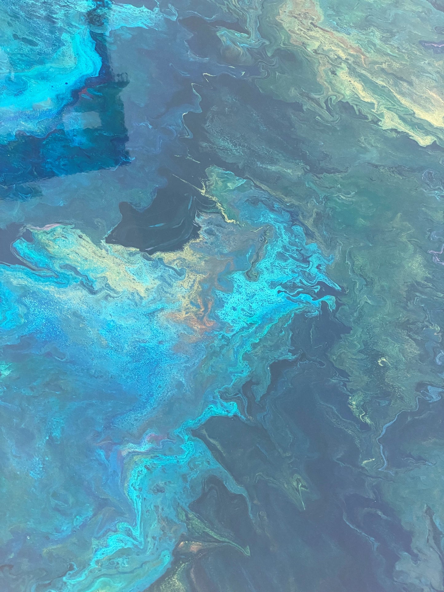 Epoxy schilderij - SATELLITE - Ø80 cm