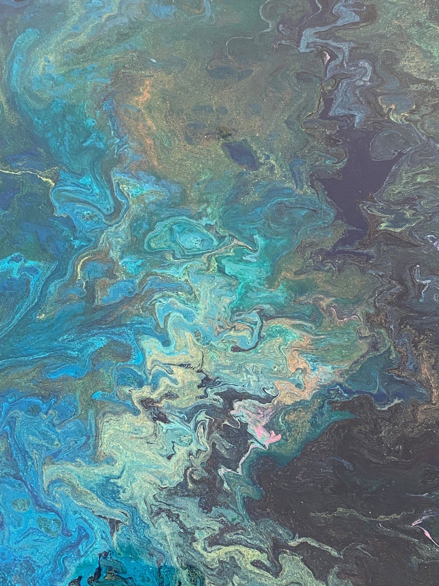 Epoxy schilderij - SATELLITE - Ø80 cm