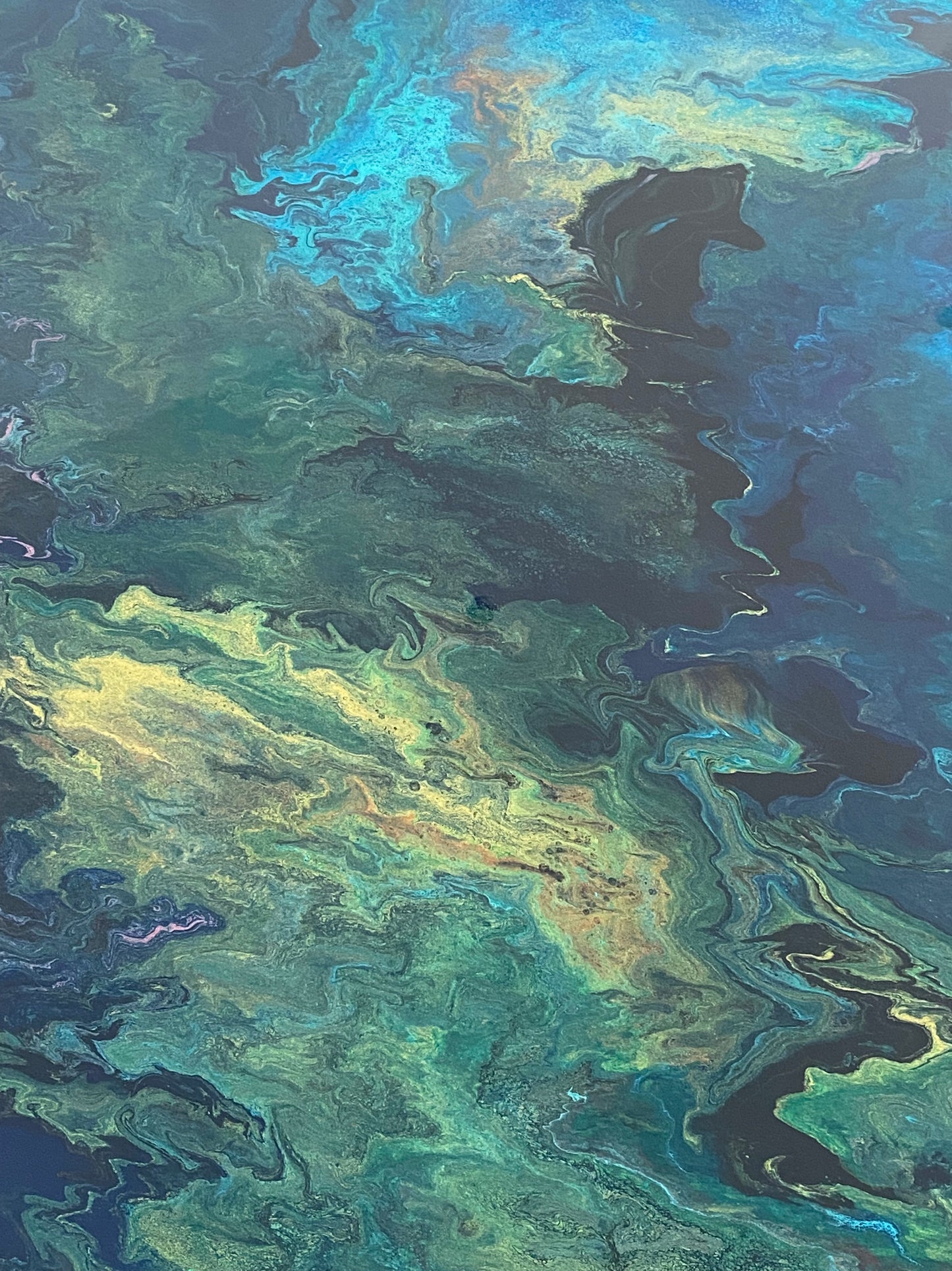 Epoxy schilderij - SATELLITE - Ø80 cm