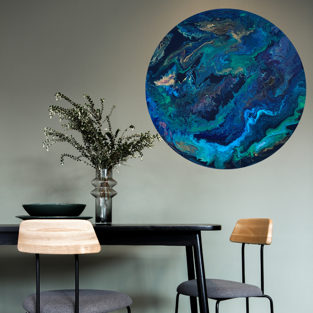 Epoxy schilderij - UNIVERSE - Ø60 cm
