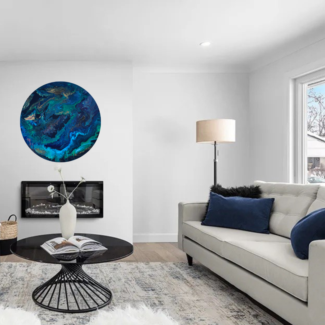 Epoxy schilderij - UNIVERSE - Ø60 cm