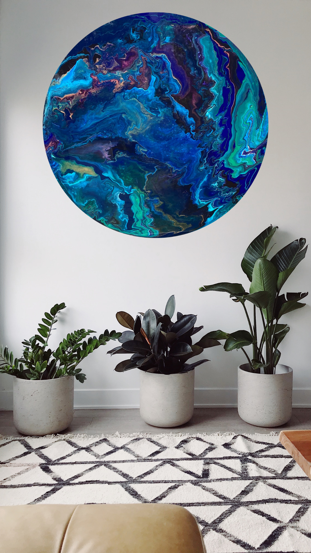 Epoxy schilderij - UNIVERSE - Ø100 cm