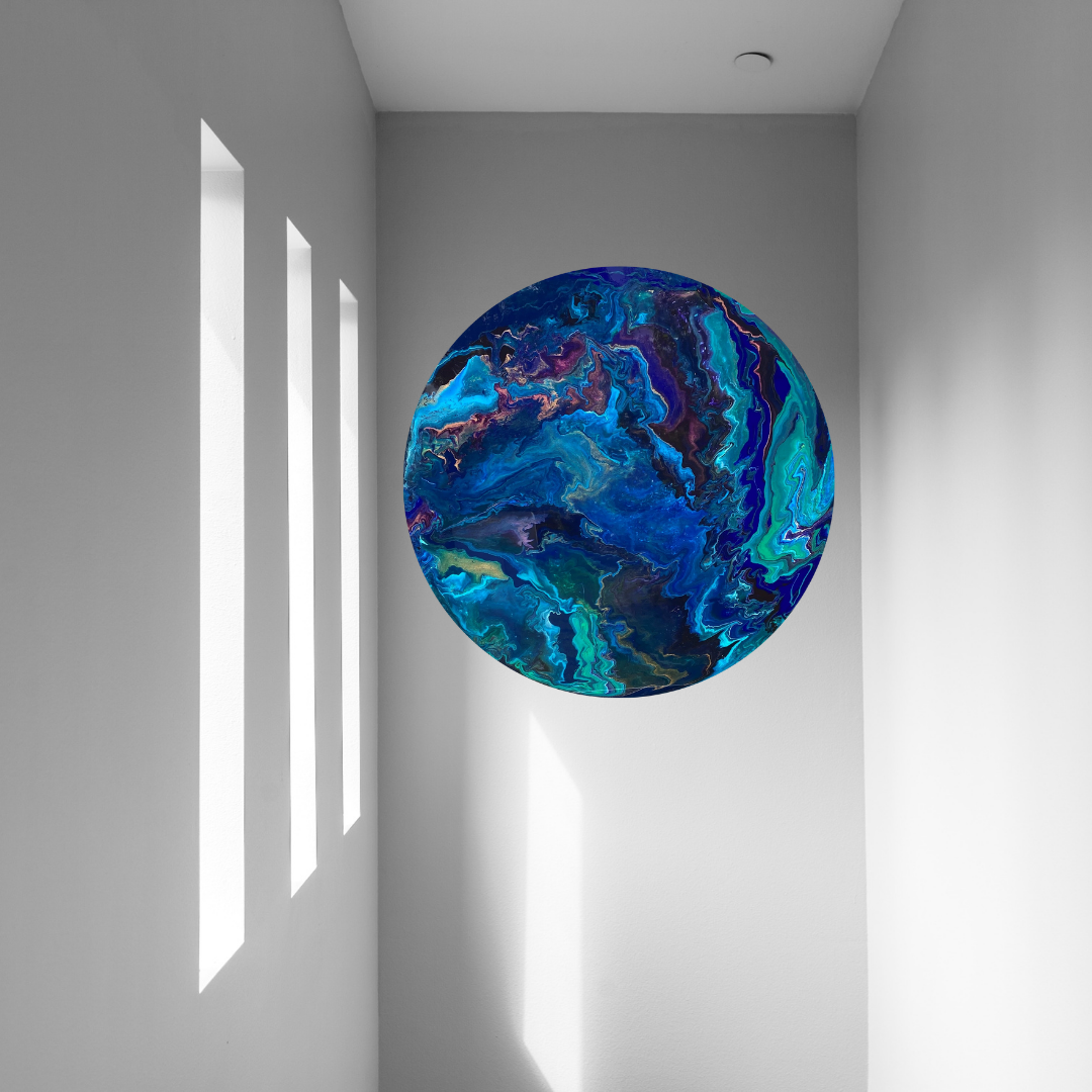 Epoxy schilderij - UNIVERSE - Ø100 cm