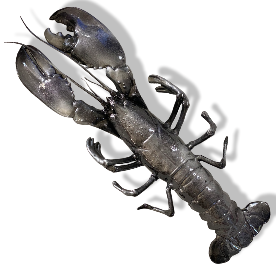 Kreeft decoratie zwart/zilver