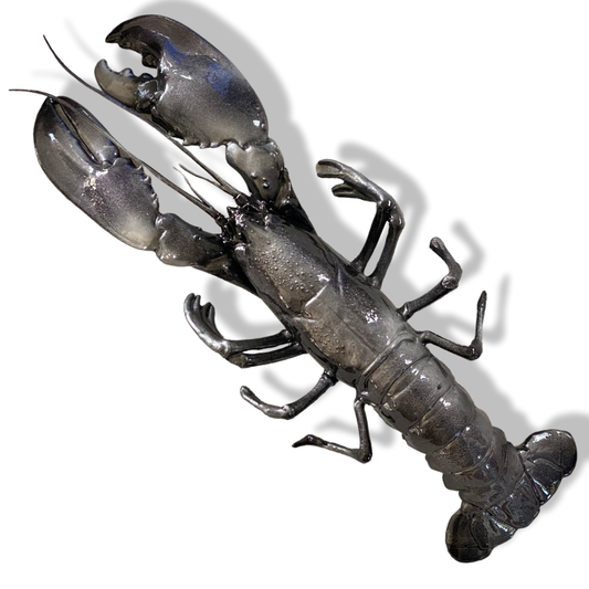 Kreeft decoratie zwart/zilver