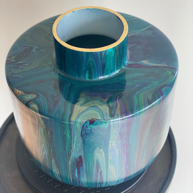 Handbeschilderde vaas no 102