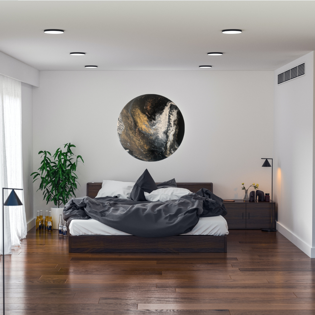 Epoxy schilderij - MILKY WAY - Ø100 cm